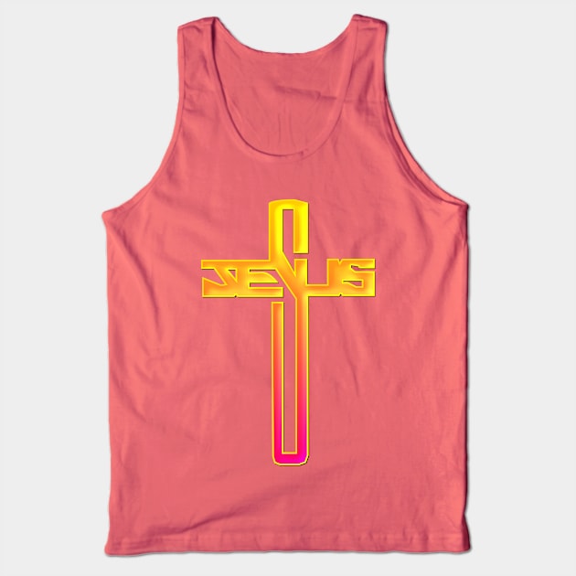 Jesus Cross Tank Top by AlondraHanley